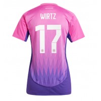 Camiseta Alemania Florian Wirtz #17 Segunda Equipación Replica Eurocopa 2024 para mujer mangas cortas